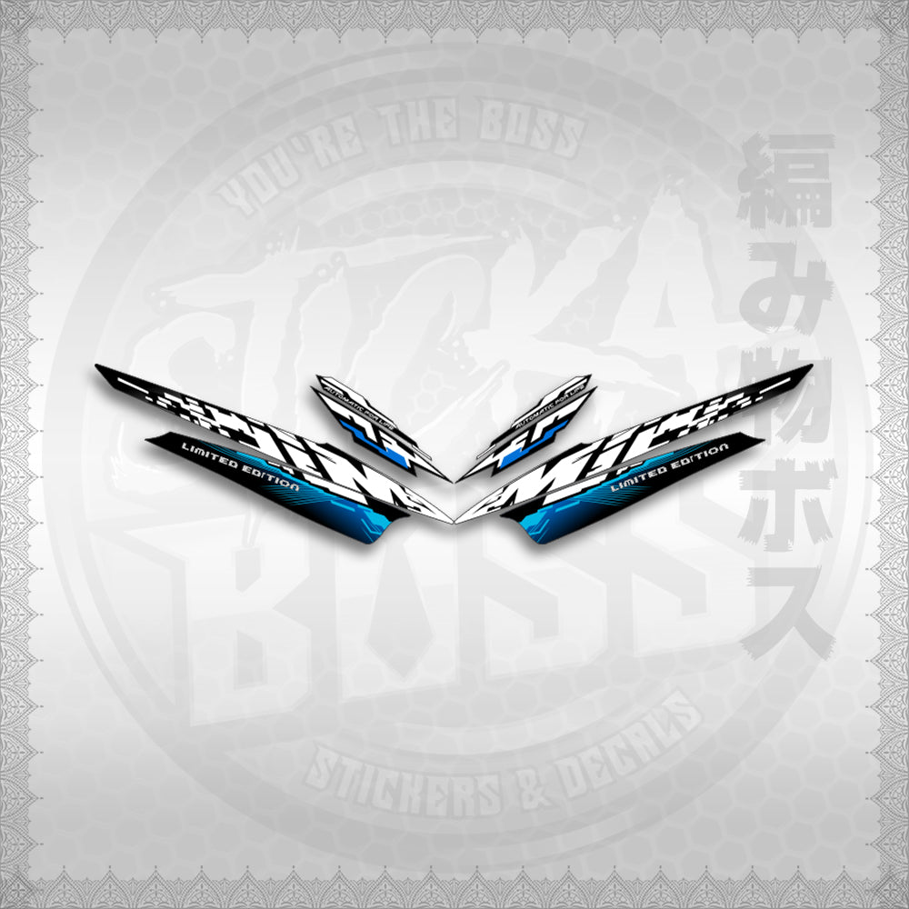 STICKER DECALS for MIO SPORTY (MSP25GLCO) By STICKABOSS (SOFIE LAMINATED WATERPROOF)