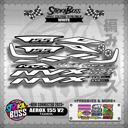 AEROX 155 V2 DECALS ( NEW CONNECTED 2023 )【WITH FREEBIES】
