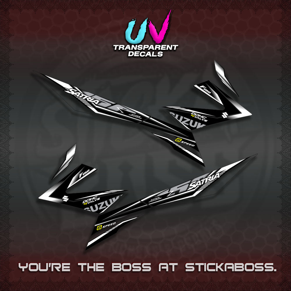 【PREMIUM UV PRINT】TRANSPARENT RAIDER 150 Fi SATRIA DECALS (2026 NTN N10)STICKER By STICKABOSS