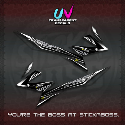 【PREMIUM UV PRINT】TRANSPARENT RAIDER 150 Fi SATRIA DECALS (2026 NTN N10)STICKER By STICKABOSS