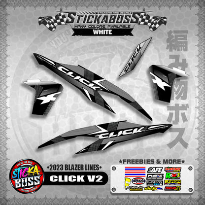 CLICK V2 STICKER DECALS ( 2023 BLAZER LINES )【WITH FREEBIES】