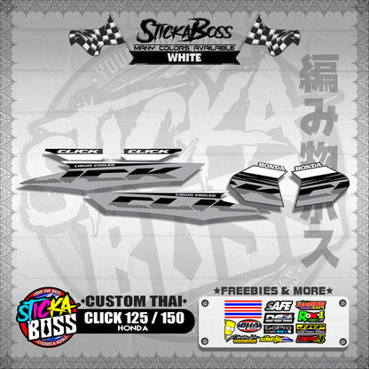 CLICK 125 / 150 DECALS ( CUSTOM THAI )【WITH FREEBIES】