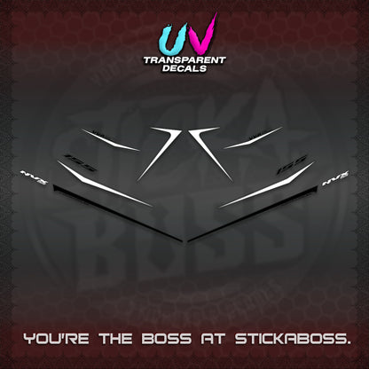AEROX 155 V2 UV TRANSPARENT DECALS (2026 NVX MINIMALIST 01) STICKER KITS BY STICKABOSS