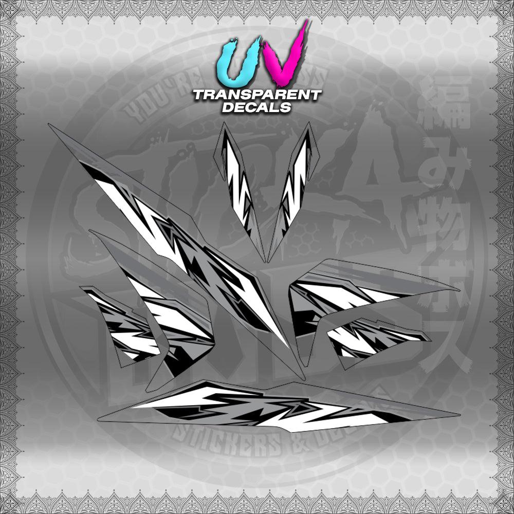 TRANSPARENT BEAT 110 V2 INDO-MALAY CONCEPT (STRIPING MOTIF DESIGN) STICKER DECALS for STICKABOSS