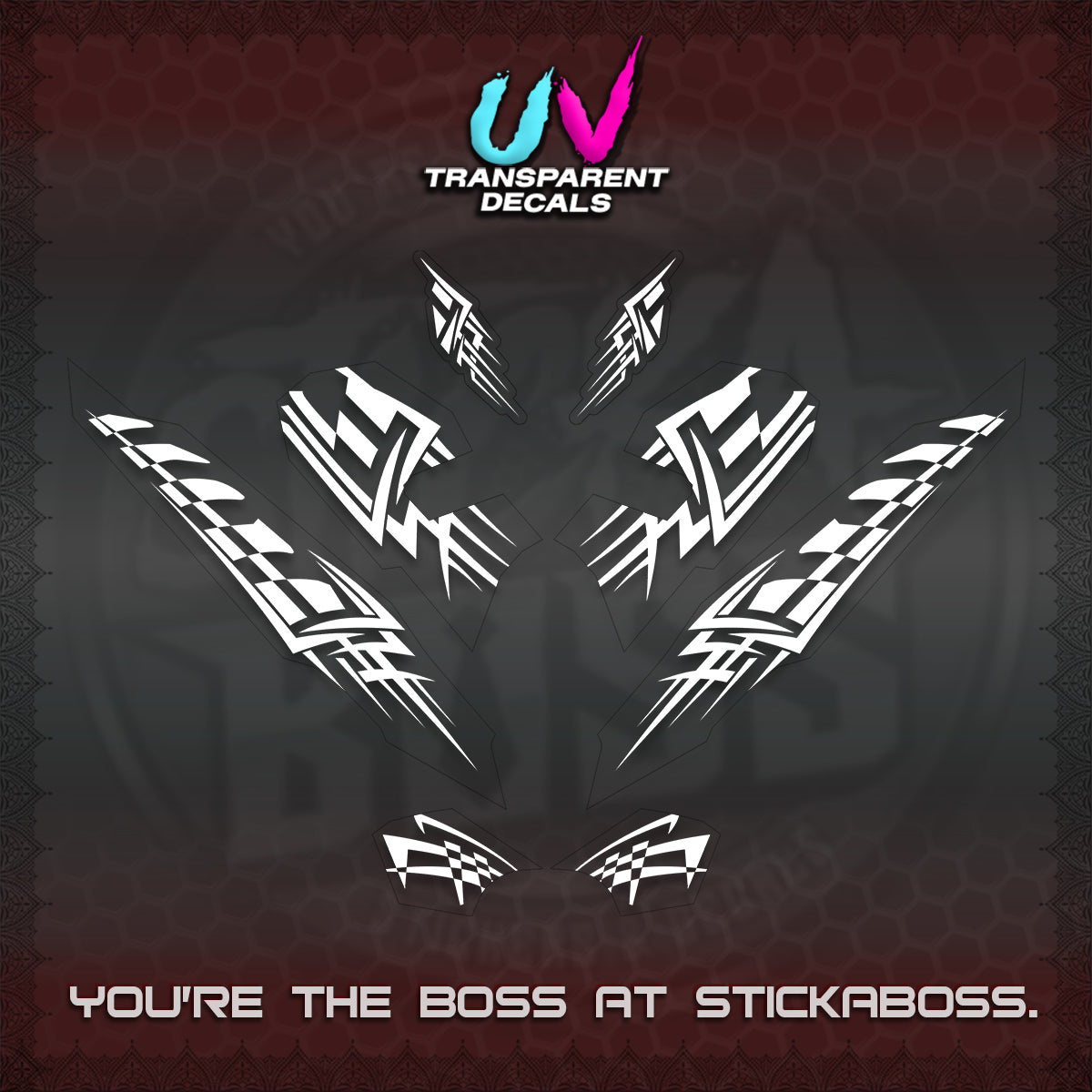 CLICK 125 V3 VARIO INDO-MALAY UV TRANSPARENT DECALS (2026 TRIBAL LINES DESIGN) STICKER DECALS By STICKABOSS