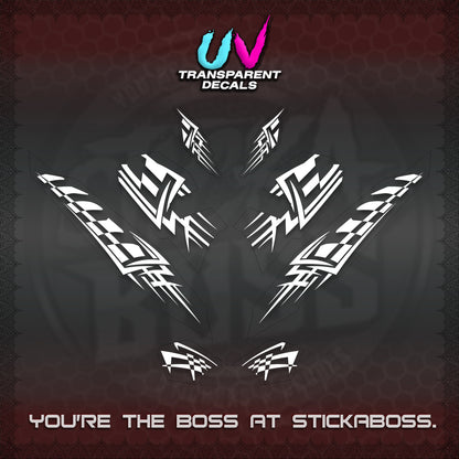 CLICK 125 V3 VARIO INDO-MALAY UV TRANSPARENT DECALS (2026 TRIBAL LINES DESIGN) STICKER DECALS By STICKABOSS