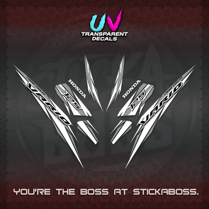 CLICK 125 V3 INDO UV TRANSPARENT DECALS (2024 SV 22-A1 STYLE) STICKER KITS By STICKABOSS