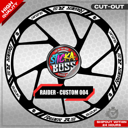 RAIDER R150 MAG STICKER SET ( 2 MAGS ) - CUSTOM 004 | VINYL WATERPROOF CUT-OUT DECALS