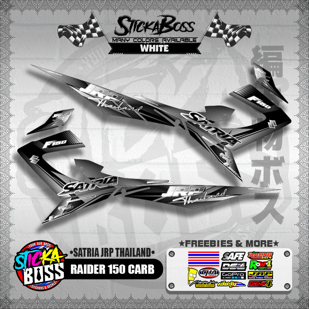 RAIDER 150 CARB DECALS ( SATRIA JRP THAILAND ) [ PREMIUM GLOSSY LAMINATED ]【WITH FREEBIES】