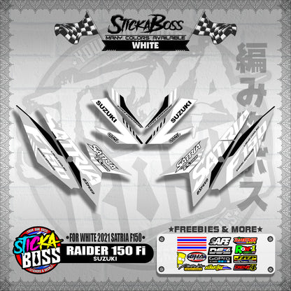 RAIDER 150 Fi DECALS ( FOR WHITE 2021 SATRIA F150 )【WITH FREEBIES】