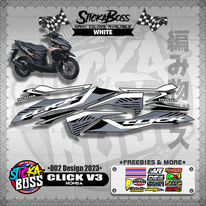 CLICK 125 / 150 V3 DECALS ( 002 DESIGN 2023 )【WITH FREEBIES】