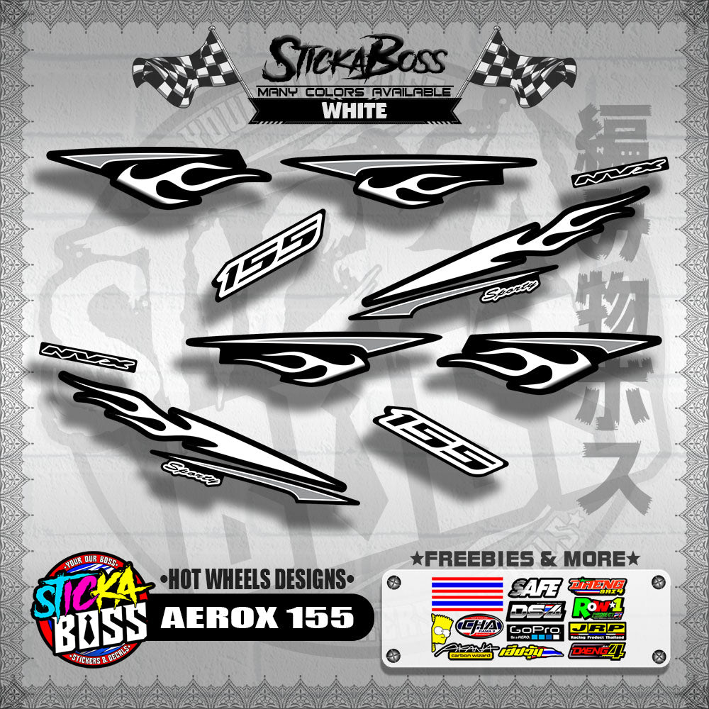 AEROX 155 DECALS ( HOT WHEELS DESIGNS )【WITH FREEBIES】
