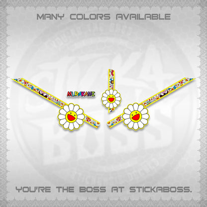 GIORNO 125 DECALS (MURAKAMI FLOWER DESIGN) STICKER DECALS BY STICKABOSS
