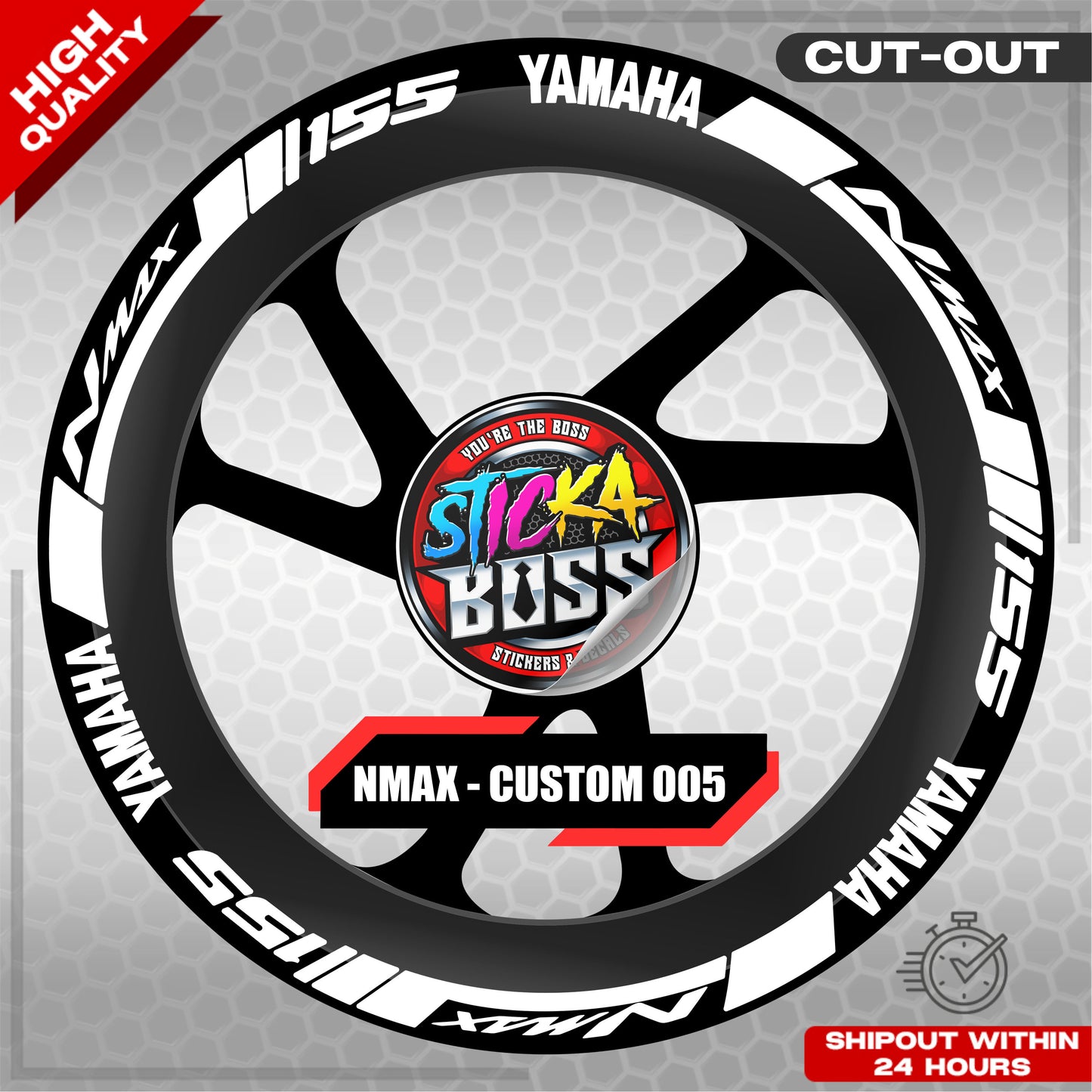NMAX 155 MAG STICKER SET ( 2 MAGS ) - CUSTOM 005 | VINYL WATERPROOF CUT-OUT DECALS