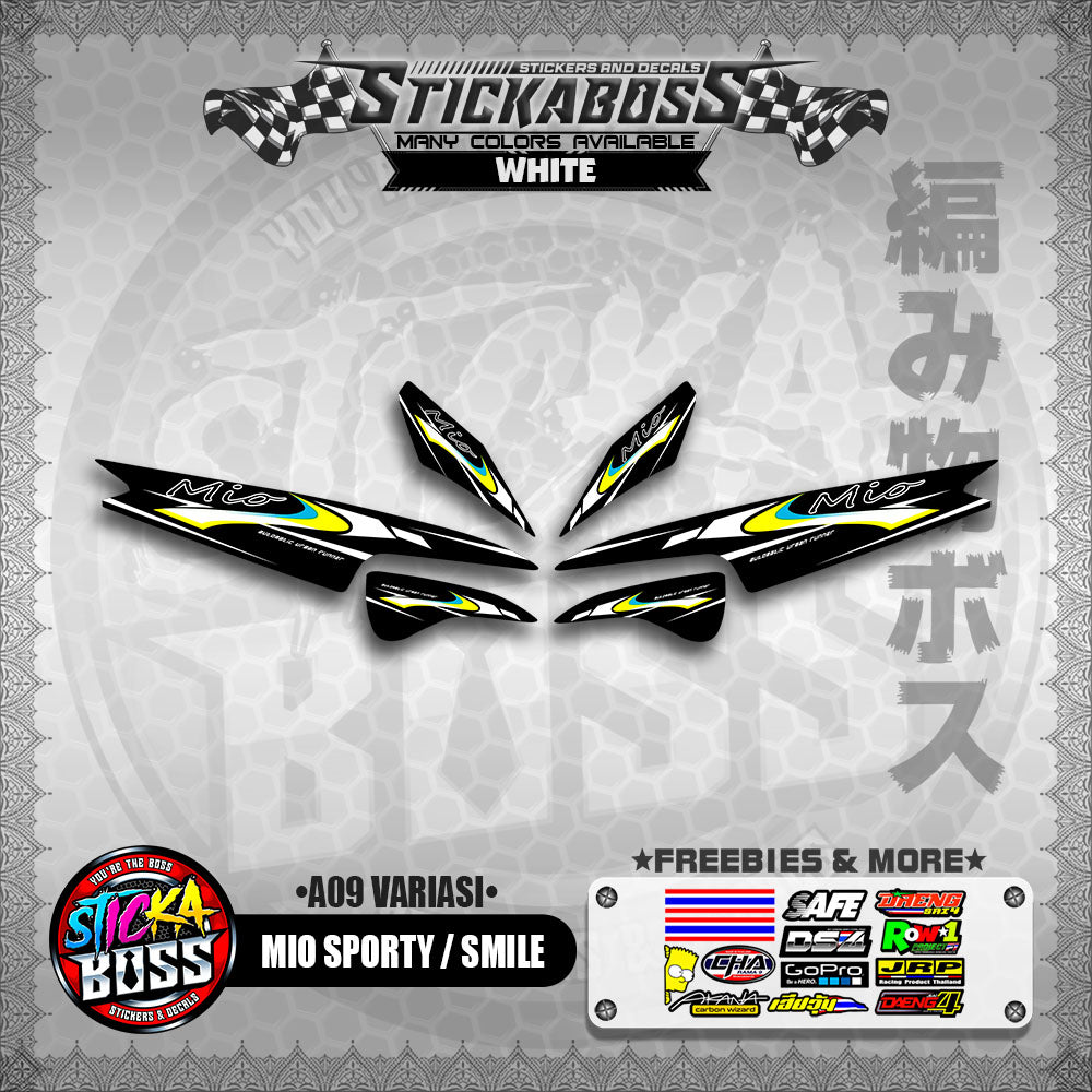 MIO SPORTY  SMILE INDO STICKER DECALS ( A9 VARIASI )【WITH FREEBIES】