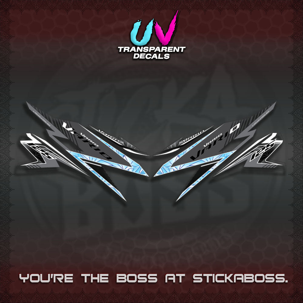 CLICK 125 V2  UV TRANSPARENT VARIO DECALS (2 TONE VIETNAM MOTIF 2026)STICKER DECALS By STICKABOSS