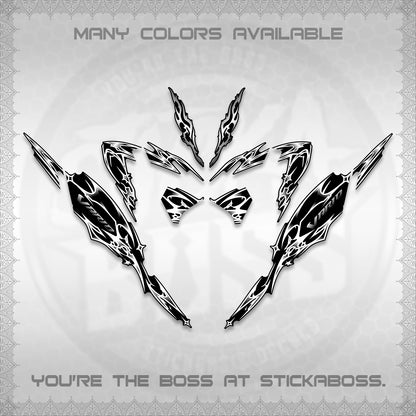 CLICK 125 V4 VARIO DECALS (2026 TRIBAL LIGHTNING DESIGN) STICKER KITS BY STICKABOSS