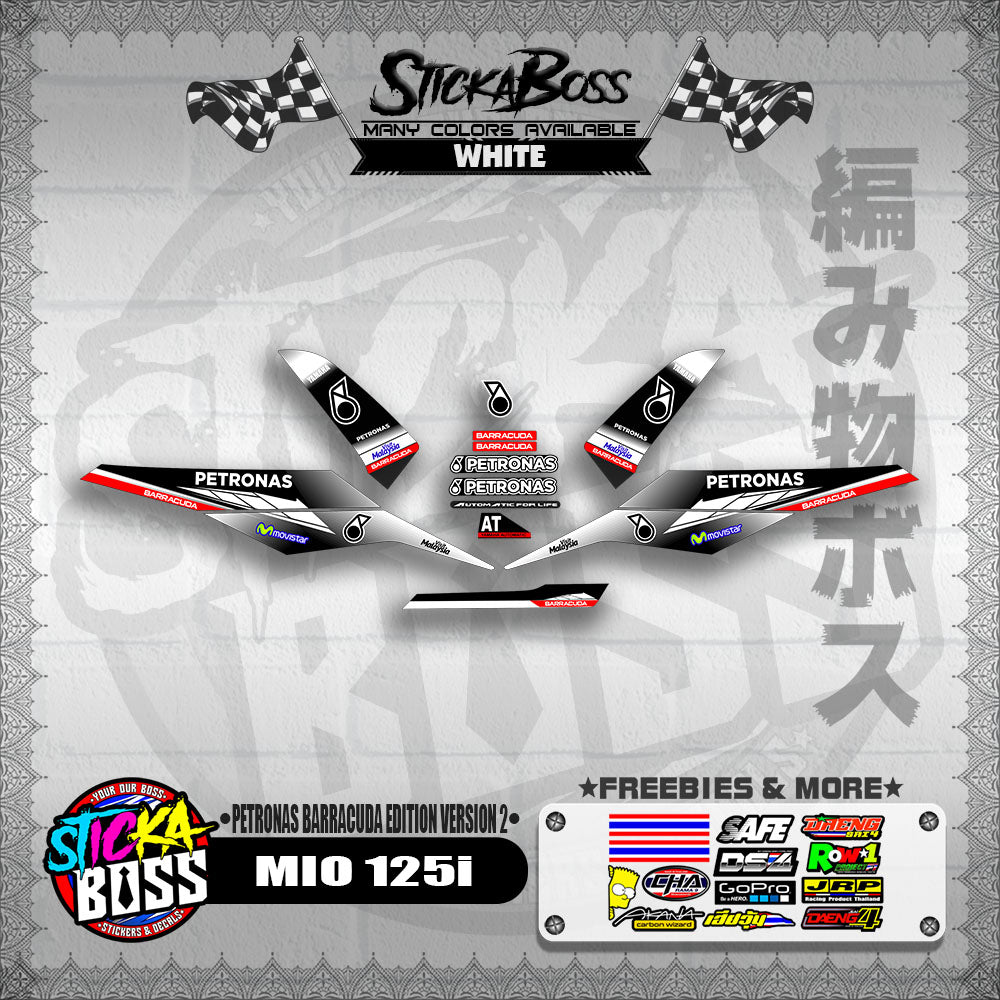 MIO 125i DECALS ( PETRONAS BARRACUDA EDITION VERSION 2 )【WITH FREEBIES】