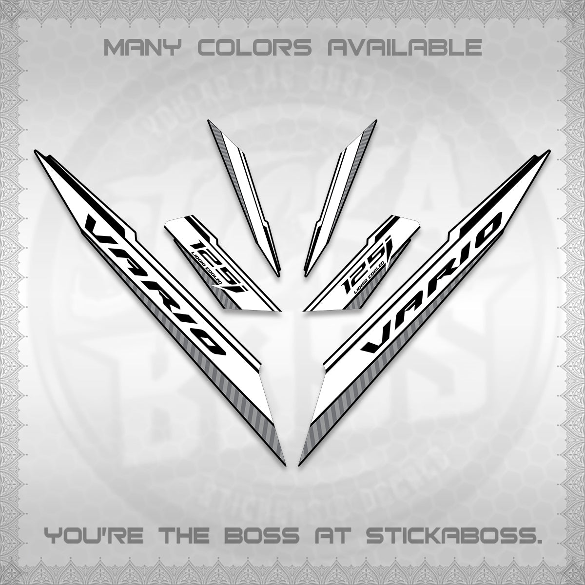 CLICK 125 V3 VARIO DECALS (2024 SV 12-A1 STYLE) STICKER DECALS By STICKABOSS