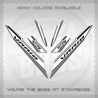 CLICK 125 V3 VARIO DECALS (2024 SV 12-A1 STYLE) STICKER DECALS By STICKABOSS