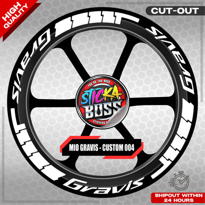 MIO GRAVIS MAG STICKER SET ( 2 MAGS ) - CUSTOM 004 | VINYL WATERPROOF CUT-OUT DECALS
