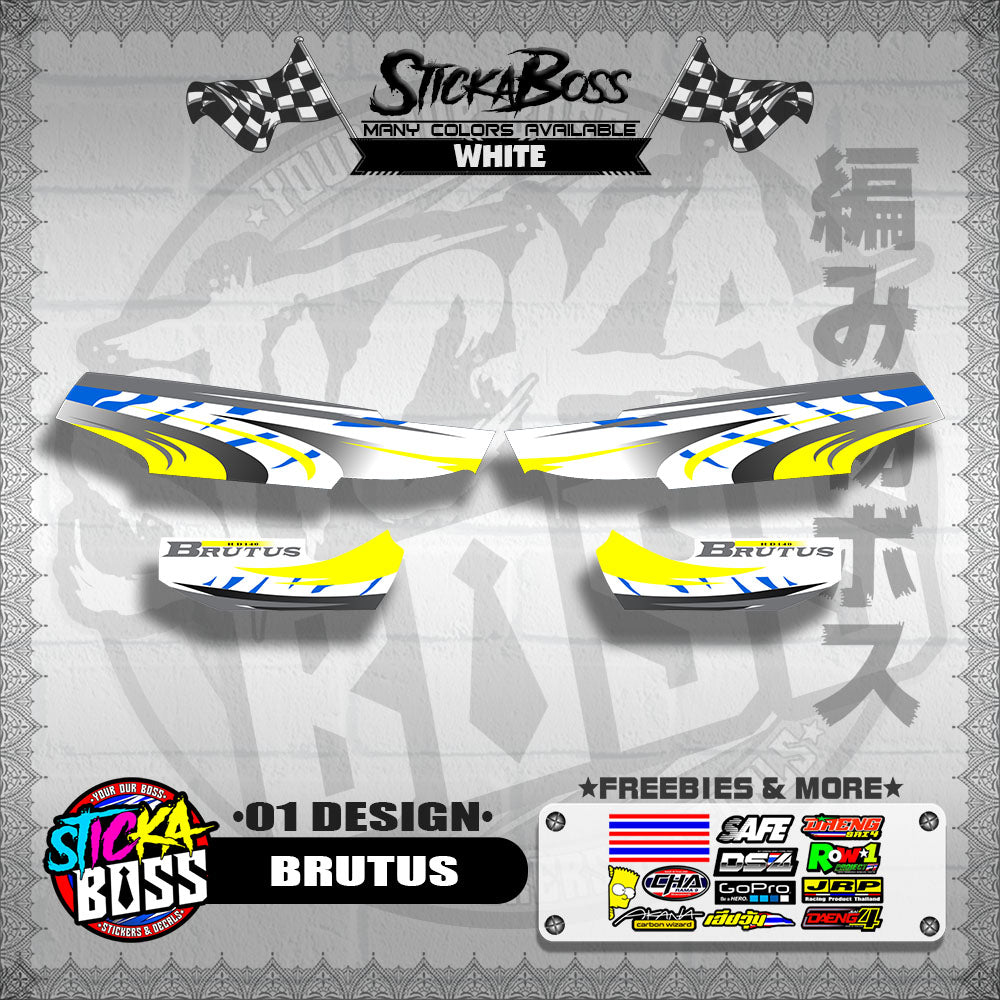 KAWASAKI BRUTUS STOCK DECALS ( 01 DESIGN )【WITH FREEBIES】