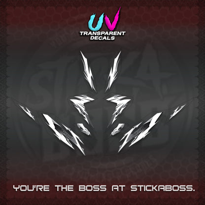 CLICK 125 V4 VARIO UV TRANSPARENT DECALS (2026 MODERN TRIBAL DESIGN) STICKER KITS By STICKABOSS
