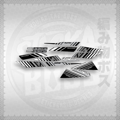 STICKER DECALS for MIO SOUL i125 (MSIEGAVBACU) By STICKABOSS (SOFIE LAMINATED WATERPROOF)