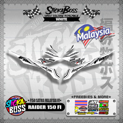 RAIDER 150 FI MALAYSIAN DECALS ( F150 SATRIA MALAYSIA 01 )【WITH FREEBIES】