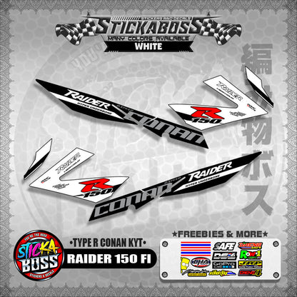 RAIDER 150 FI DECALS ( TYPE R CONAN KYT ) 【WITH FREEBIES】