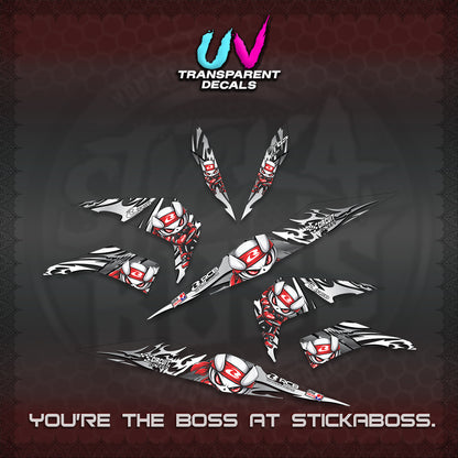 BEAT FI V2 UV TRANSPARENT DECALS (2026 NEW RCB 2.0 DESIGN) STICKER KITS BY STICKABOSS