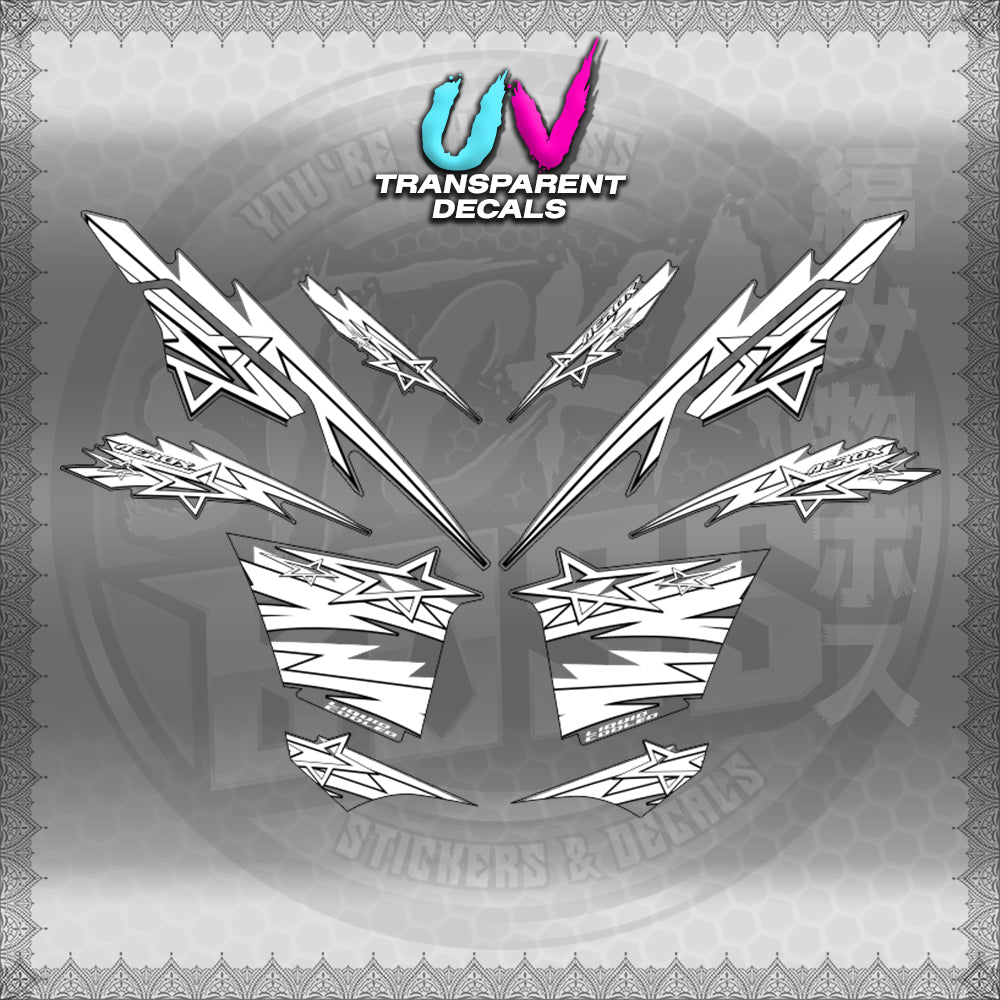 【PREMIUM UV PRINT】TRANSPARENT AEROX V3 ALPHA TURBO INDO (AV3STST01)【WITH FREEBIES】