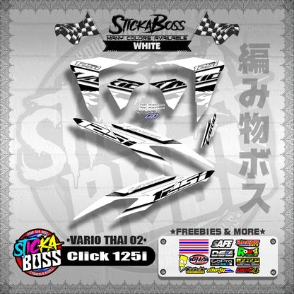 CLICK 125i V2 DECALS ( VARIO THAI 02 )【WITH FREEBIES】