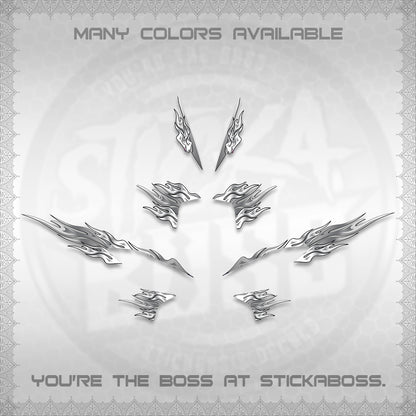 CLICK V2 STRIPING DECALS (2026 MODERN TRIBAL FIRE) STICKER KITS BY STICKABOSS