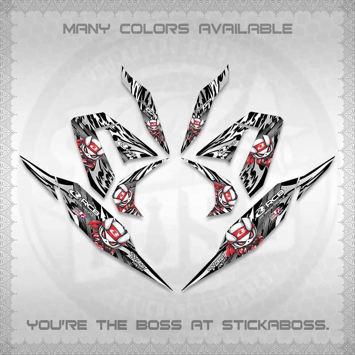 CLICK 125 V4 DECALS (2026 NEW RCB 2.0 DESIGN) STICKER KITS BY STICKABOSS