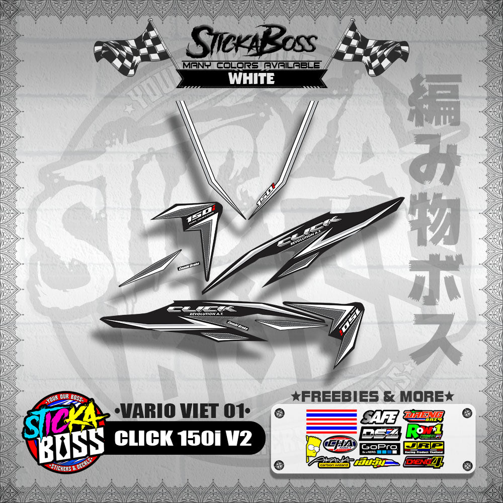 CLICK 150i V2 DECALS ( VARIO VIET 01 )【WITH FREEBIES】