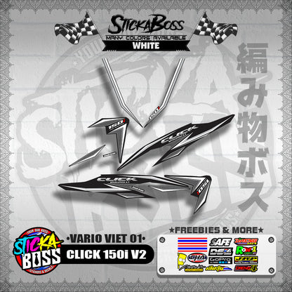 CLICK 150i V2 DECALS ( VARIO VIET 01 )【WITH FREEBIES】