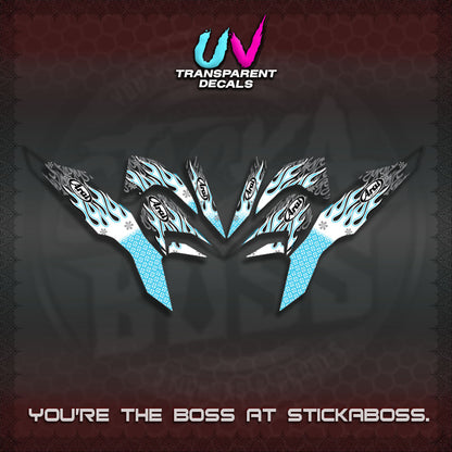 【PREMIUM UV PRINT】TRANSPARENT CLICK 125 V3  DECALS(ARAI API NEW TERBARU DESIGN)By STICKABOSS