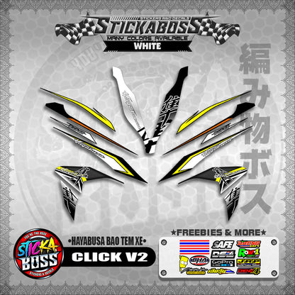 CLICK V2 INDO STICKER DECALS ( HAYABUSA BAO TEM XE )【WITH FREEBIES】