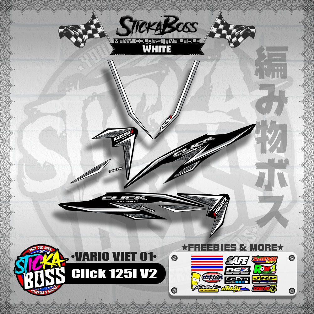 CLICK 125i V2 DECALS ( VARIO VIET 01 )【WITH FREEBIES】