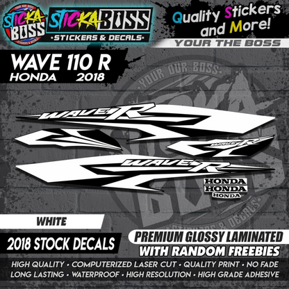 Wave 110 R (2018 Stock Decals)【PREMIUM GLOSSY LAMINATED】