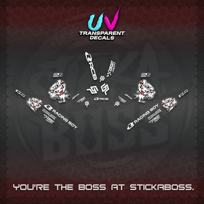 CLICK V3 UV TRANSPARENT DECALS (2026 RACE ZOMBIE DESIGN)STICKER DECALS By STICKABOSS