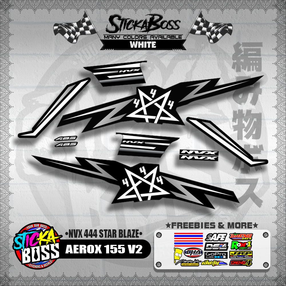 AEROX 155 V2 DECALS ( NVX 444 STAR BLAZE )【WITH FREEBIES】