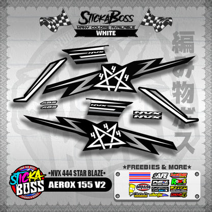 AEROX 155 V2 DECALS ( NVX 444 STAR BLAZE )【WITH FREEBIES】