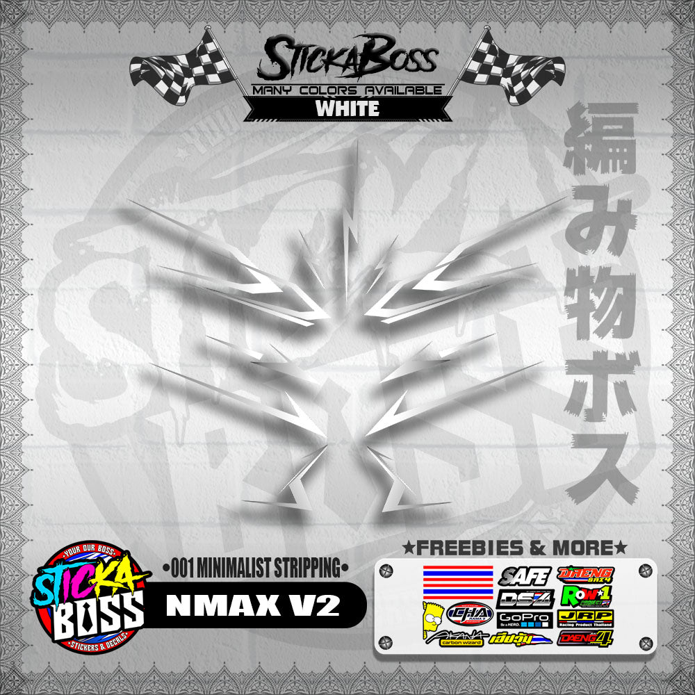NMAX V2 DECALS ( 001 MINIMALIST STRIPPING )【WITH FREEBIES】