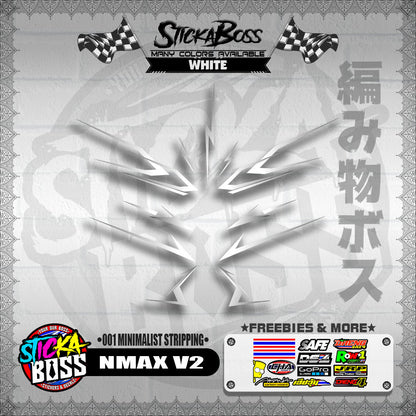 NMAX V2 DECALS ( 001 MINIMALIST STRIPPING )【WITH FREEBIES】