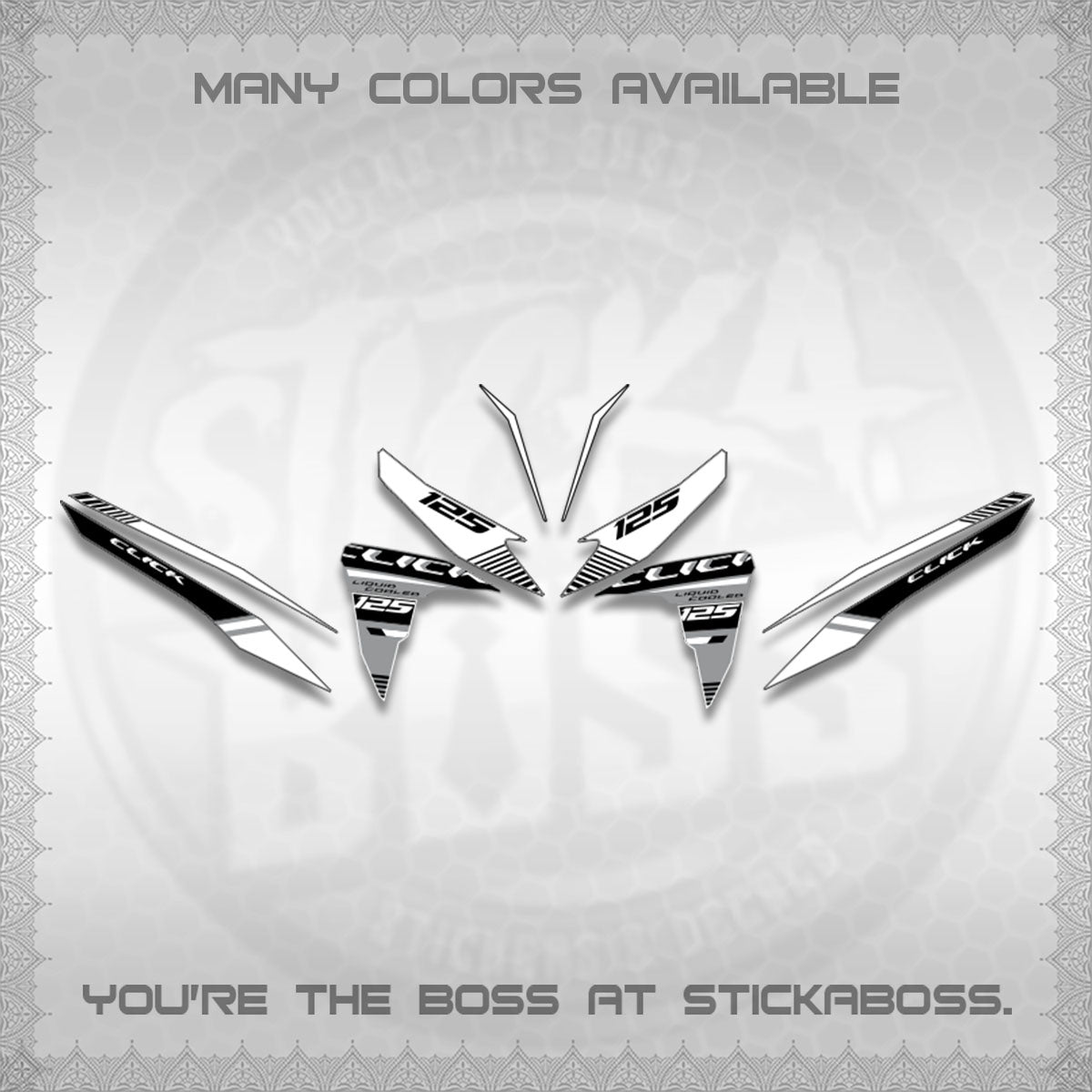 CLICK 125 V2 DECALS (2026 LIQUID COOLED DESIGN)STICKER DECALS BY STICKABOSS