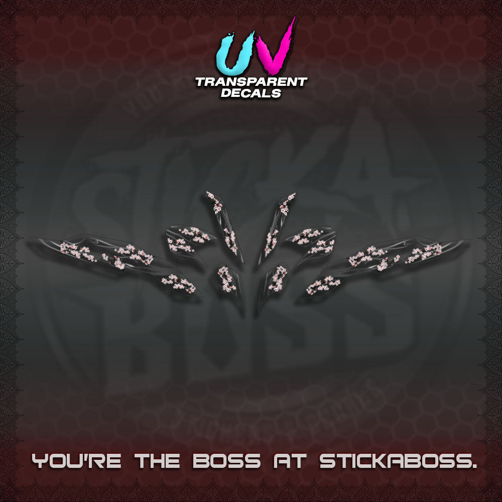 CLICK 125 V3 UV TRANSAPARENT DECALS (2026 SAKURA WIND DESIGN)STICKER DECALS By STICKABOSS