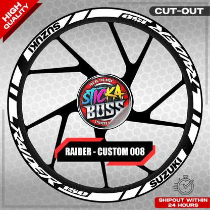 RAIDER R150 MAGS STICKER SET ( 2 MAGS ) - CUSTOM 008 | VINYL WATERPROOF CUT-OUT DECALS