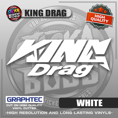 KING DRAG | VINYL WATERPROOF CUT-OUT STICKER DECALS【Stickaboss】